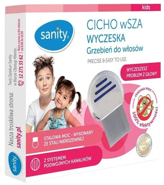 Grzebień do włosów Sanity Cicho Wsza (5907438902614) - obraz 1