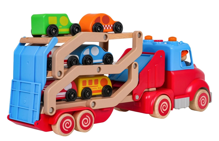 Drewniana Laweta + Autka ZDR.WB003-J3C (5903864971309) - obraz 6