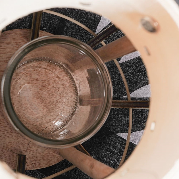 Ліхтар Home Styling Collection для свічки дерев’яний чорний 22 см (8720573059985) - зображення 4