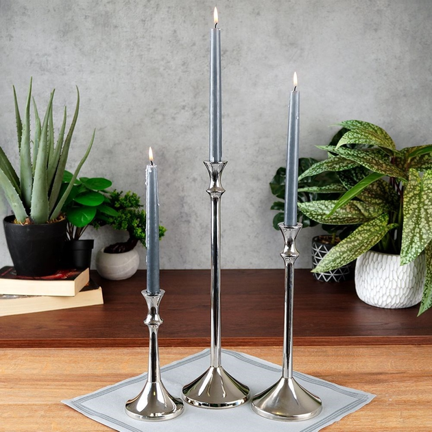 Підсвічник Home and Styling Collection алюмінієвий срібний 40 см (8719987988189) - зображення 7