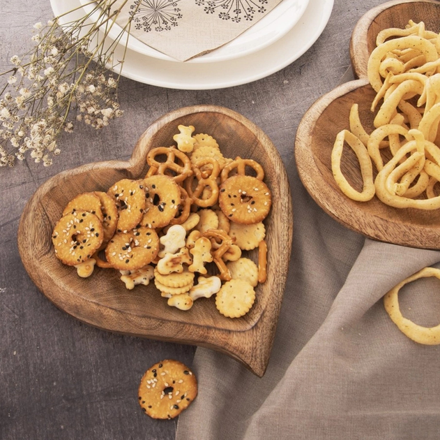 Talerz na przekąski Orion Mango drewniany 20 x 21 x 2 cm (8592381192938) - obraz 3