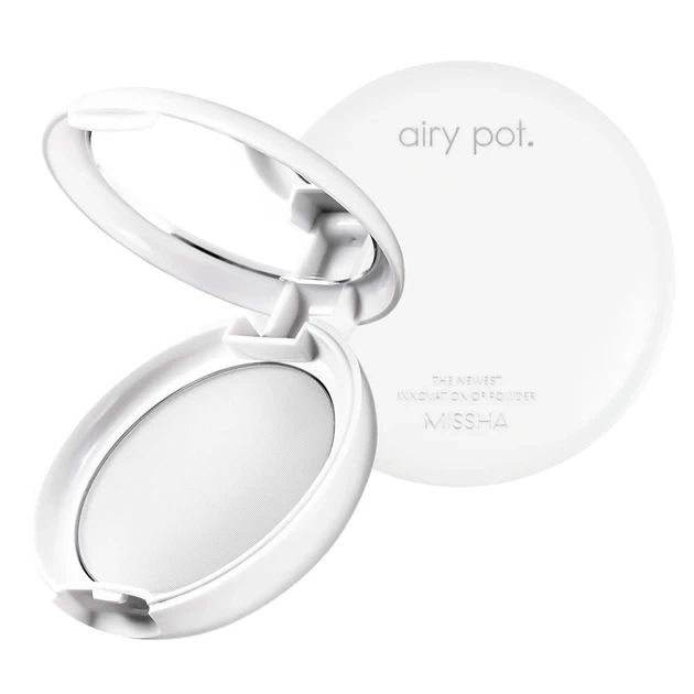 Пудра матирующая бесцветная полупрозрачная Missha Airy Pot Powder Translucent - изображение 2
