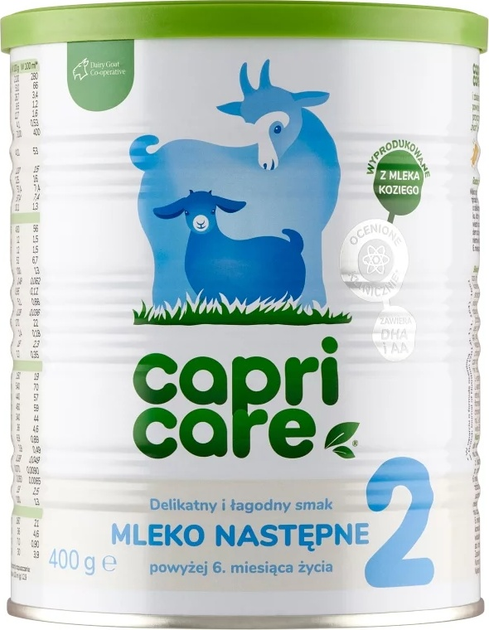 Mleko w proszku Capricare 2 oparte na mleku kozim powyżej 6 miesiąca życia 400 g (9421025231940) - obraz 1