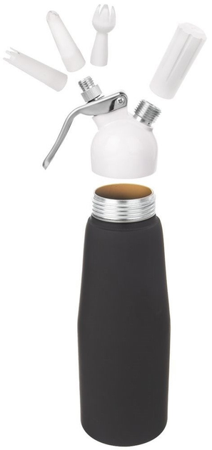 Сифон для збитих вершків Orion Чорний 680 мл (8592381164294) - зображення 3