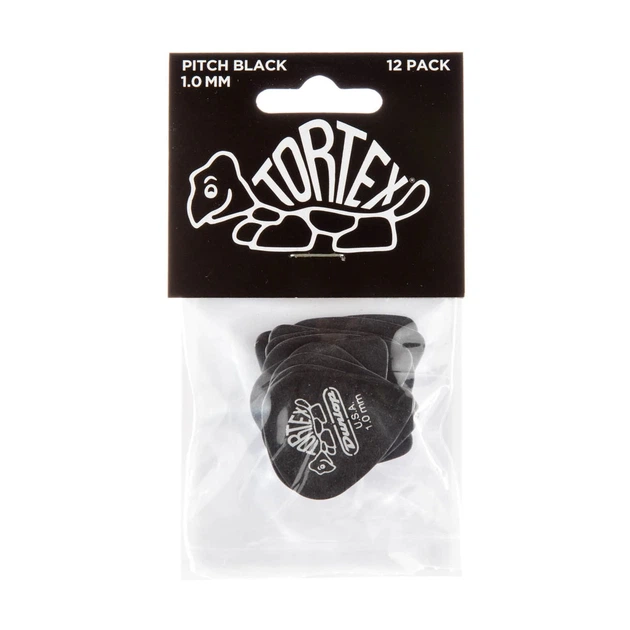 Медиаторы Dunlop 488P1.0 Tortex Pitch Black Standart Guitar Pick 1.0 mm (12 шт.) - Фото 1 Медиаторы Dunlop 488P1.0 Tortex Pitch Black Standart Guitar Pick 1.0 mm (12 шт.) - изображение 1