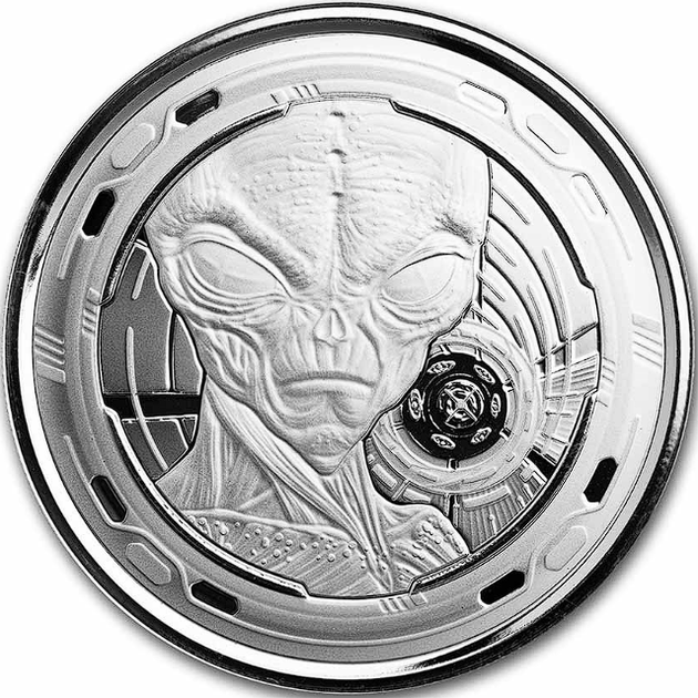 Серебряная монета Ганы Пришелец Инопланетянин Alien 2022 от Scottsdale Mint - Фото 1 Серебряная монета Ганы Пришелец Инопланетянин Alien 2022 от Scottsdale Mint - изображение 1
