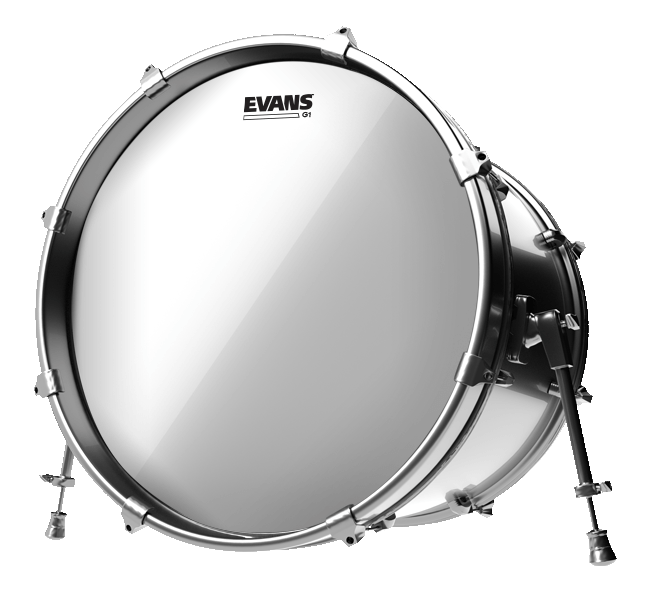 Пластик для бас-барабана Evans BD20G1 20” Clear Bass Reso - Фото 2 Пластик для бас-барабана Evans BD20G1 20” Clear Bass Reso - зображення 2