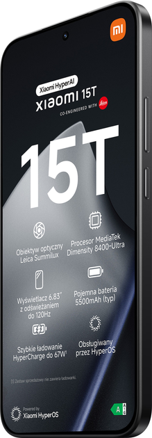 Smartfon Xiaomi 15T 12/512GB Black (MZB0KYPEU) - obraz 4