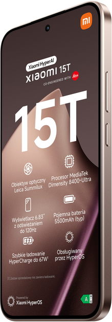 Smartfon Xiaomi 15T 12/256GB Rose Gold (MZB0KXZEU) - obraz 4