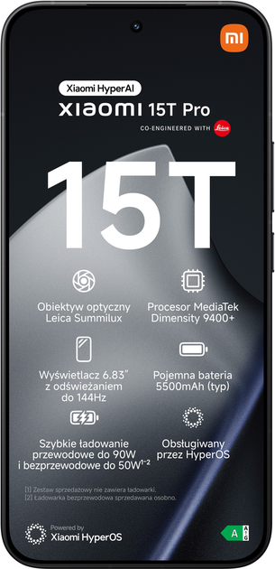 Smartfon Xiaomi 15T Pro 12GB/1TB Black (MZB0KU6EU) - obraz 2