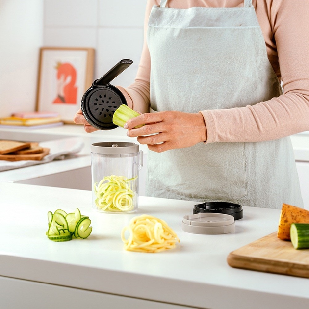 Szatkownica Nava Misty do warzyw i owoców z pojemnikiem spiralna 3 w 1 20 cm (5205746907025) - obraz 7
