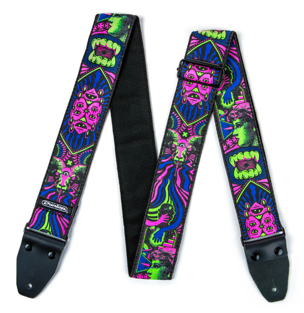 Ремень для гитары Dunlop ILD05 ILOVEDUST Strap Fangs Green - Фото 2 Ремень для гитары Dunlop ILD05 ILOVEDUST Strap Fangs Green - изображение 2