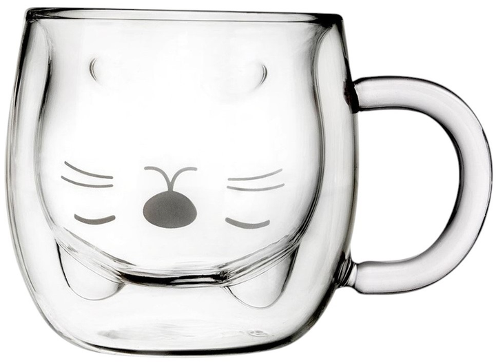 Szklanka Orion Double termiczna z podwójną ścianką do kawy Kotek 270 ml (8592381180928) - obraz 1