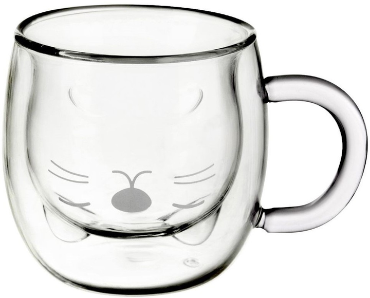 Szklanka Orion Double termiczna z podwójną ścianką do kawy Kotek 270 ml (8592381180928) - obraz 2