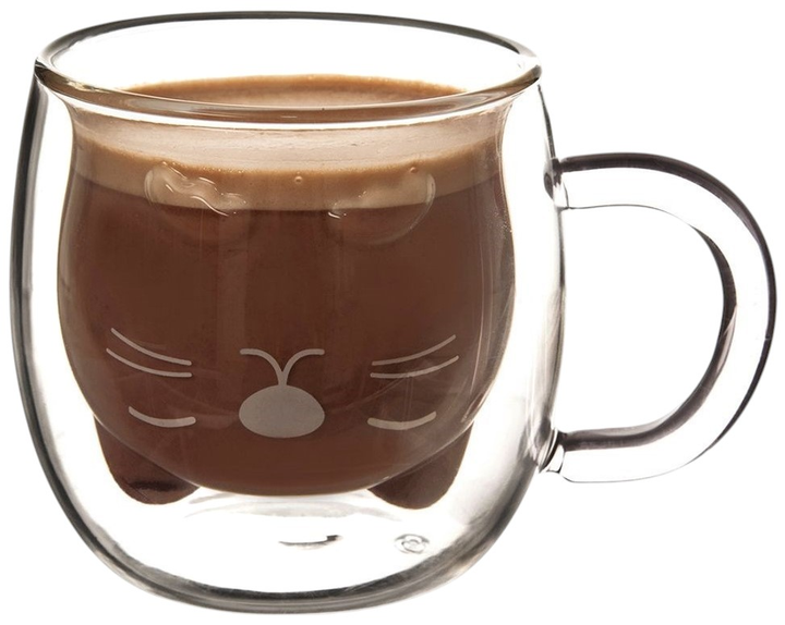 Szklanka Orion Double termiczna z podwójną ścianką do kawy Kotek 270 ml (8592381180928) - obraz 3