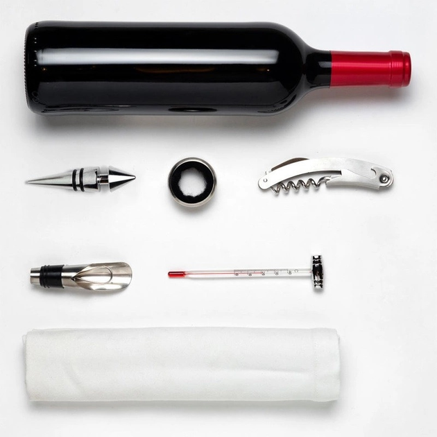 Akcesoria do wina Orion w drewnianym pudełku 5 szt (8592381150198) - obraz 7