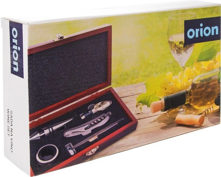 Akcesoria do wina Orion w drewnianym pudełku 5 szt (8592381150198) - obraz 9
