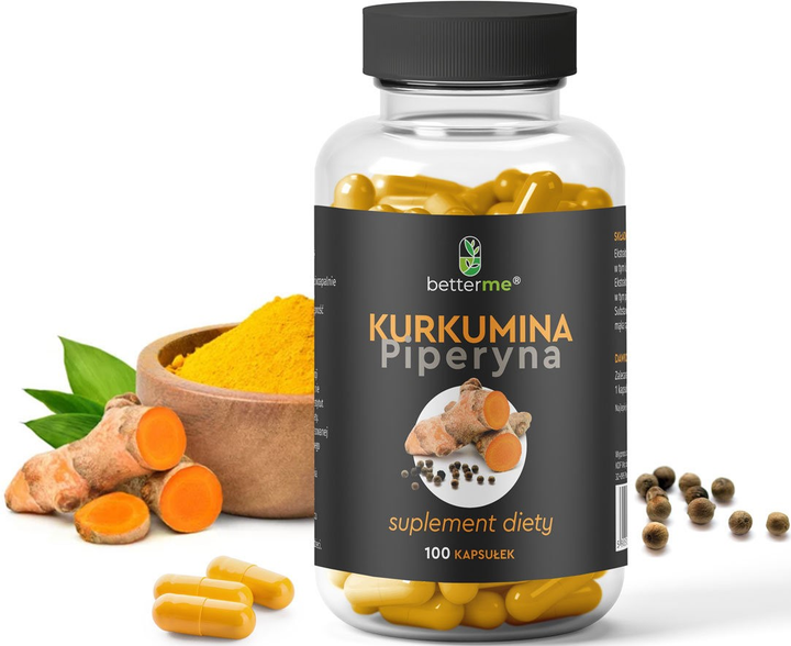 Харчова добавка Better Me Куркумін і Піперин 100 капсул (5905123512032) - зображення 3