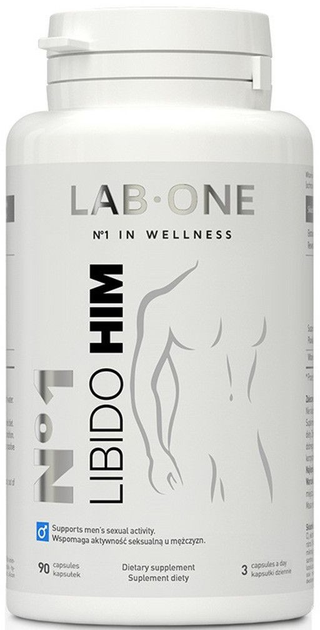 Харчова добавка Lab One N°1 Libido Him 90 капсул (5906630600410) - зображення 1