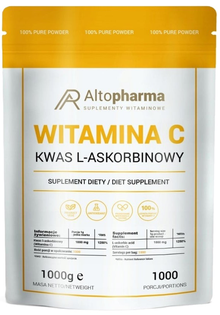 Харчова добавка Altopharma Вітамін C (кислота L-аскорбінова) 1000 г (5903661237097) - зображення 1