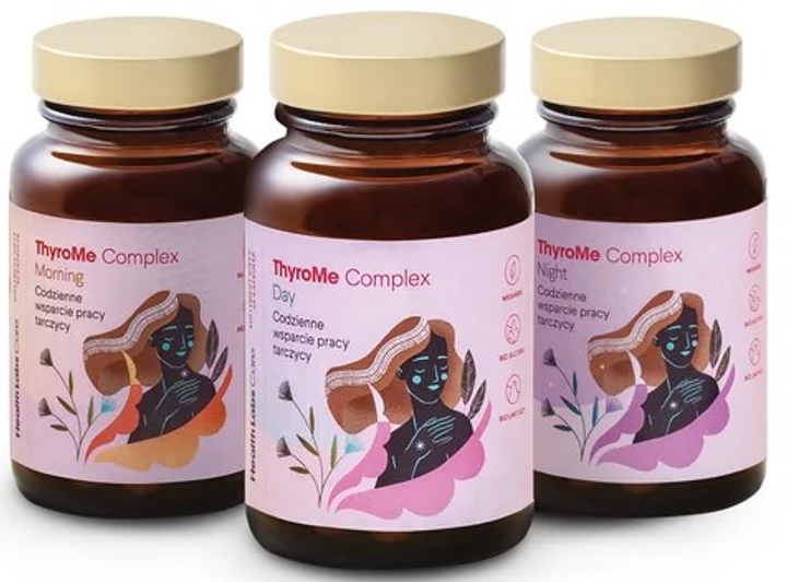 Suplement diety HealthLabs Care ThyroMe Complex ThyroMe Morning 30 kapsułek + ThyroMe Day 30 kapsułek + ThyroMe Night 30 kapsułek (5906146791091) - obraz 2