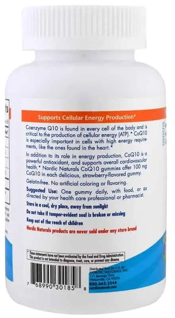 Suplement diety Nordic Naturals Co Q10 Gummies Koenzym Q10 Truskawkowy 60 żelek (768990301858) - obraz 3