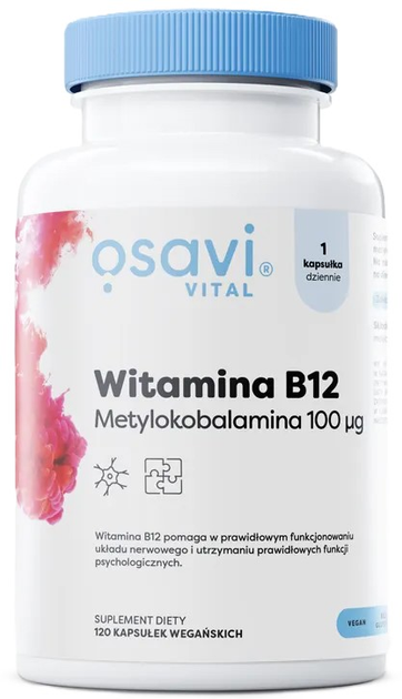 Suplement diety Osavi Vital Witamina B12 120 kapsułek (5904139920770) - obraz 1