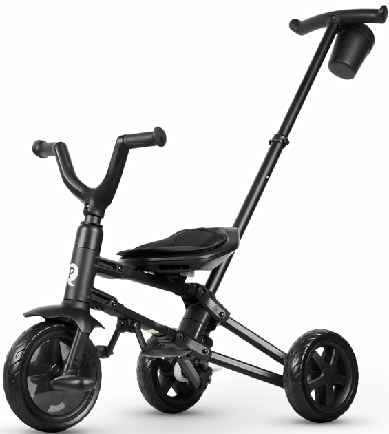 Триколісний велосипед Qplay Nova Niello 6в1 з капюшоном Чорний (5061047480489) - зображення 2