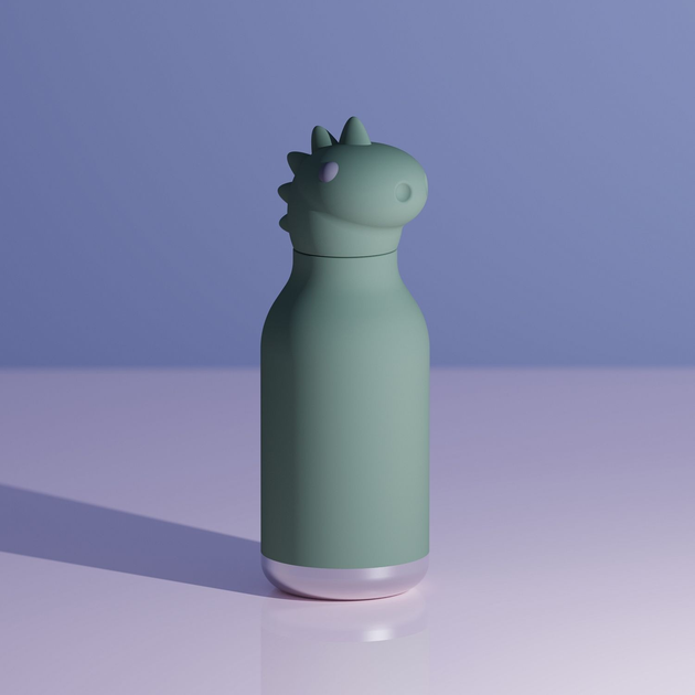 Термопляшка із соломинкою Asobu Bestie динозавр 460 мл (842591054907) - зображення 5