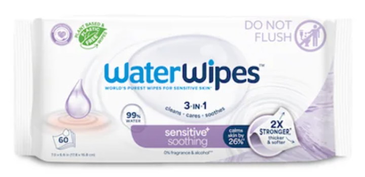 Zestaw chusteczek nawilżanych WaterWipes Kojący 12 x 60 szt (5099514003923) - obraz 2