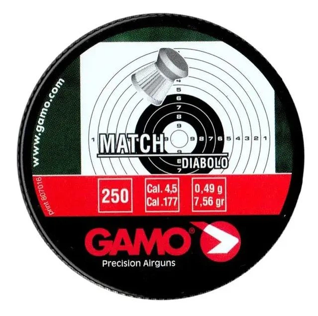 Кулі Gamo Match 4.5 мм, 0.49 г, 250шт - Фото 1 Кулі Gamo Match 4.5 мм, 0.49 г, 250шт - изображение 1