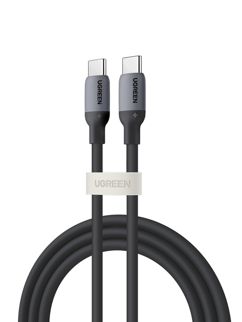 Кабель UGREEN USB-C to USB-C Silicone Fast Charging Cable Black 60W 1m (15283) - зображення 2