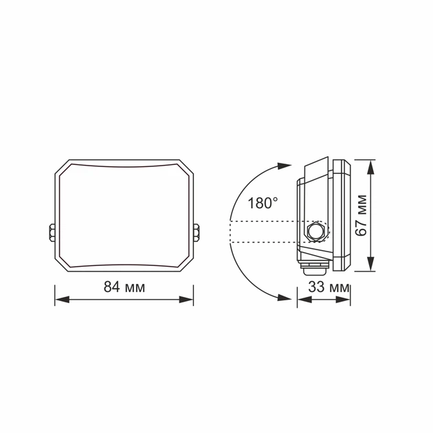 LED прожектор VIDEX F3 10W 5000K 220V Black (VLE-F3-0105B) 27712 - изображение 6