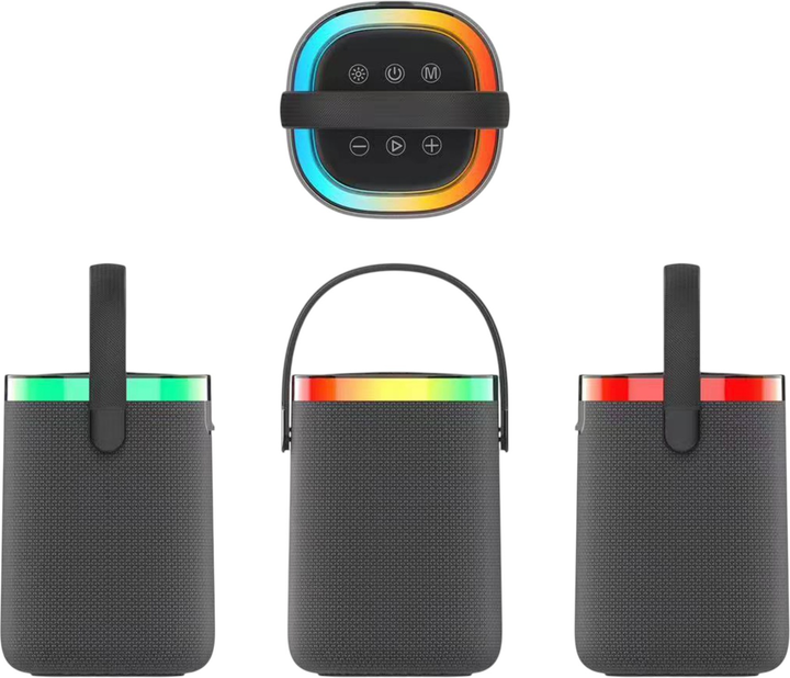 Портативна колонка Gembird BT LED 5W RGB Black (SPK-BT-LED-06) - зображення 8