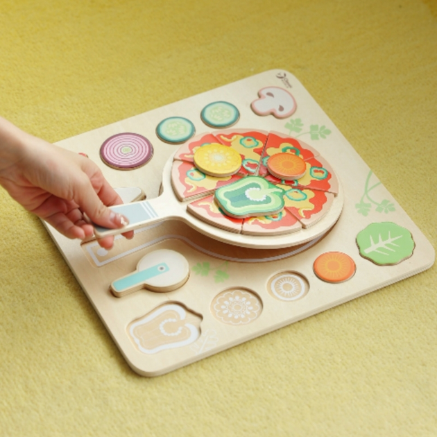 Drewniana układanka Classic World Pizza do Krojenia Warzywa 22 elementy (6927049040665) - obraz 10