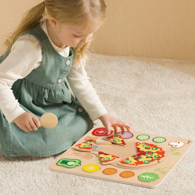 Drewniana układanka Classic World Pizza do Krojenia Warzywa 22 elementy (6927049040665) - obraz 11