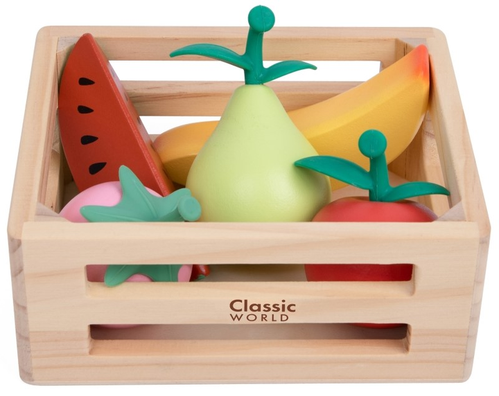 Zabawka drewniana Classic World Owoce w koszyku 6 elementów (6927049056437) - obraz 2