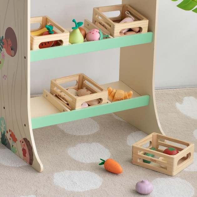 Zabawka drewniana Classic World Owoce w koszyku 6 elementów (6927049056437) - obraz 4