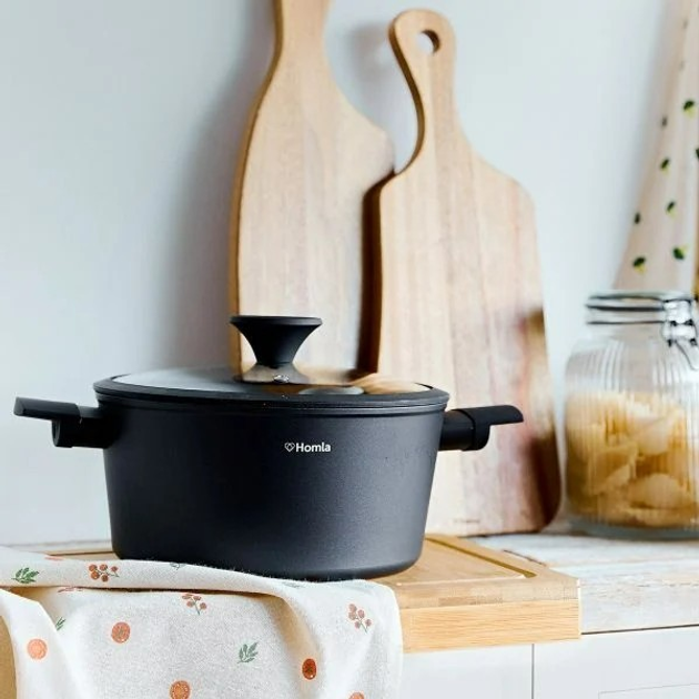 Набір каструль Homla Tristan Чорні 3 шт (5904183892337) (955555912032644) - Уцінка - зображення 10