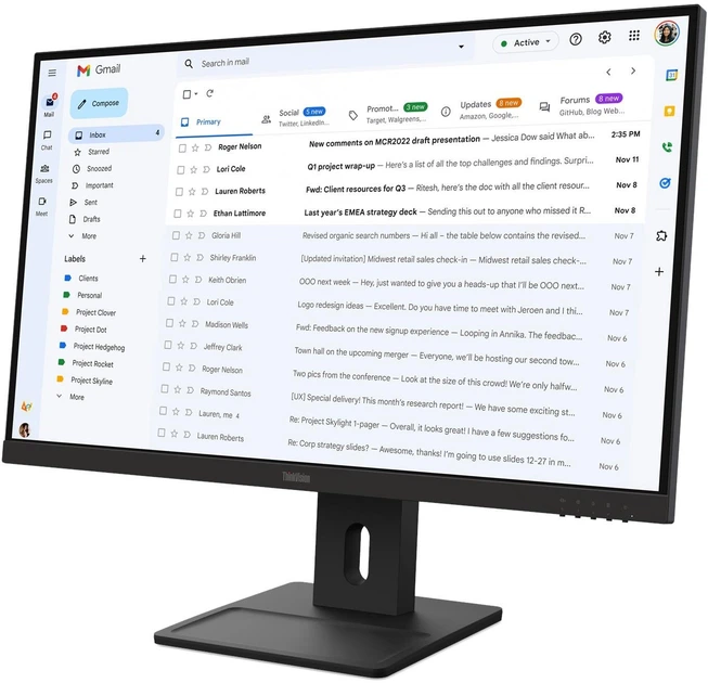 Monitor 27" Lenovo ThinkVision E27-40 Raven Black (64BCMAT4EU) - obraz 3