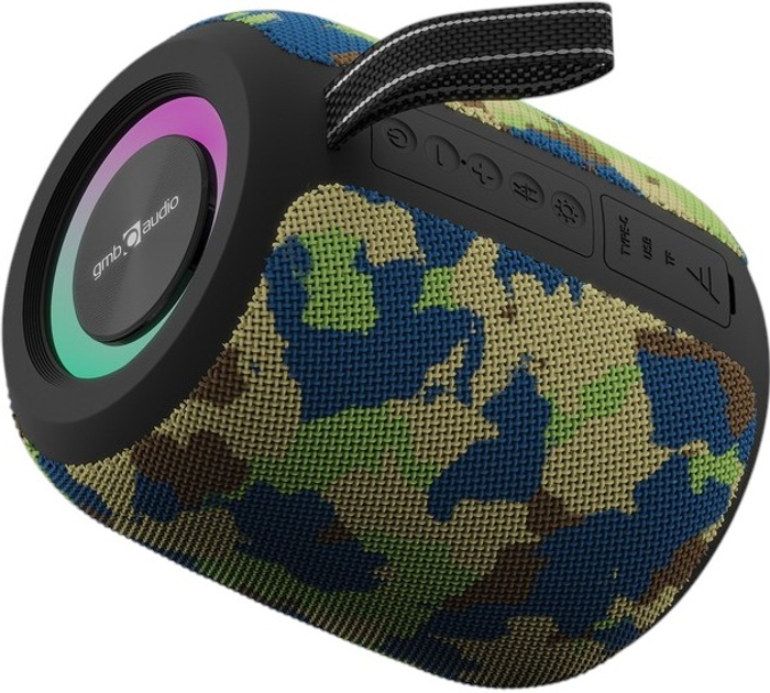 Портативна колонка Gembird BT LED 8W RGB Camo (SPK-BT-LED-05-CM) - зображення 2