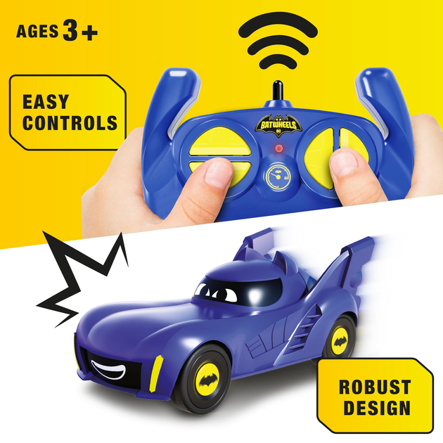 Радіокерований автомобіль Bladez Toyz Batwheels My First RC Bam 15 см (5060158858750) - зображення 5