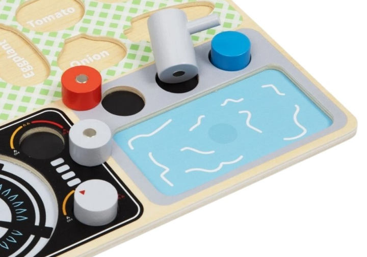 Drewniana kuchnia z akcesoriami Tooky Toy Zestaw Małego Kucharza (6972633378112) - obraz 8