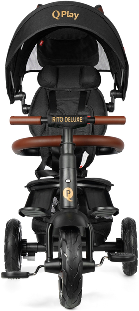 Триколісний велосипед Qplay Rito Deluxe Rubber Чорний (5061047480267) - зображення 2
