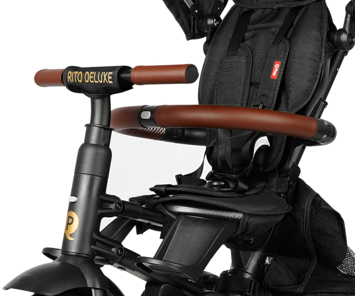 Триколісний велосипед Qplay Rito Deluxe Rubber Чорний (5061047480267) - зображення 7
