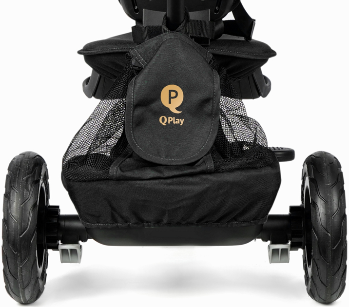 Триколісний велосипед Qplay Rito Deluxe Rubber Чорний (5061047480267) - зображення 9