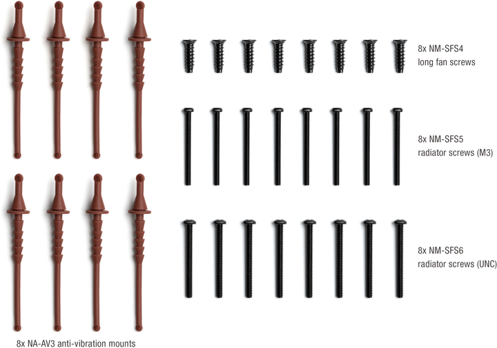 Wkładki dystansowe do wentylatorów Noctua NA-IS1-12 Sx2 Beige (NA-IS1-12 SX2) - obraz 3