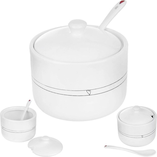 Cukierniczka Orion Serce ceramiczna z łyżeczką 300 ml (8592381178840) - obraz 5