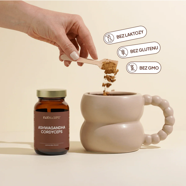 Suplement diety Natu.Care Ashwagandha & Cordyceps 60 g (5906630601103) - obraz 6