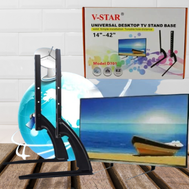 Кріплення для телевізора настільне кронштейн V-STAR D701 ART-8010 для плазми 14" - 42" до 25 кг - Фото 2 Кріплення для телевізора настільне кронштейн V-STAR D701 ART-8010 для плазми 14" - 42" до 25 кг - зображення 2